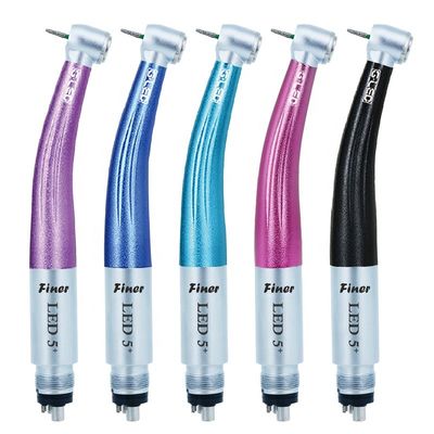 Tay khoan tuabin không khí tốc độ cao 2 lỗ 4 lỗ Chất liệu kim loại với 5 đèn LED