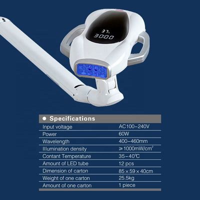 Máy làm trắng răng 60W thực tế cho răng Chiều dài sóng 400-460NM