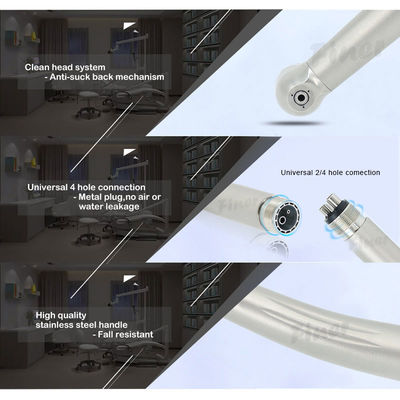 Tay khoan nha khoa tốc độ cao bằng thép không gỉ với khả năng chống tiếng ồn trở lại như vậy dưới 60db