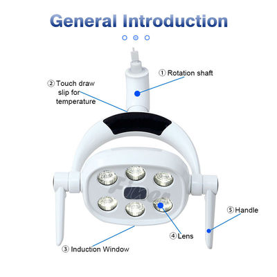 Đèn ghế nha khoa 8000Lx 1,4kg với kích thước điểm 80 * 160mm Khoảng cách 700mm