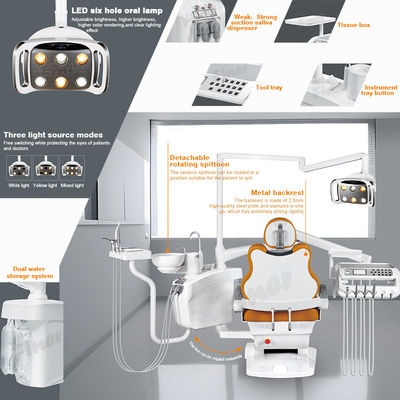Ghế nha khoa nhãn khoa nhiều màu có thể tháo rời với đèn cảm biến LED