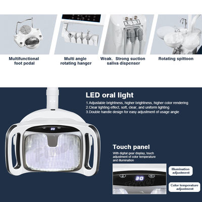 Ghế nha khoa định vị có thể điều chỉnh với đèn LED