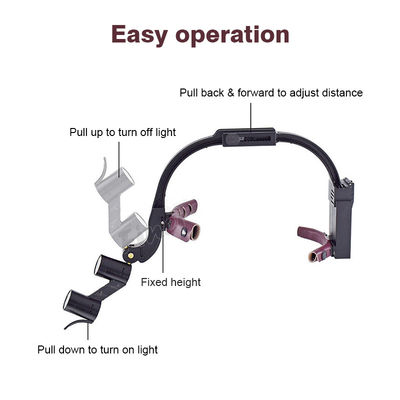 Headband có thể điều chỉnh Nha khoa Đèn pha Led Ống nhòm Loupes 2,5x 3,5x