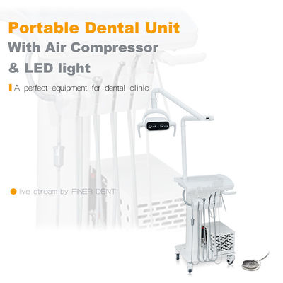 Dental Tray đèn LED vận hành đơn vị nha khoa di động với máy nén không khí