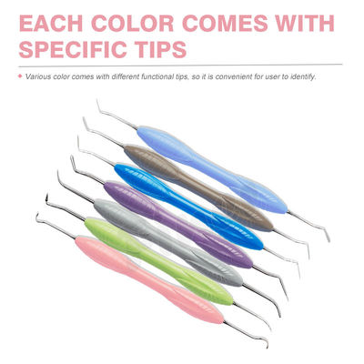 Dental composite nhựa đầy dụng cụ 7 mảnh vật liệu thép không gỉ