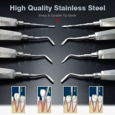 SS Dental Apex Elevator 8 Picece Dental Winged Root Elevator Tip Molar Extraction (Đánh răng ở đỉnh)