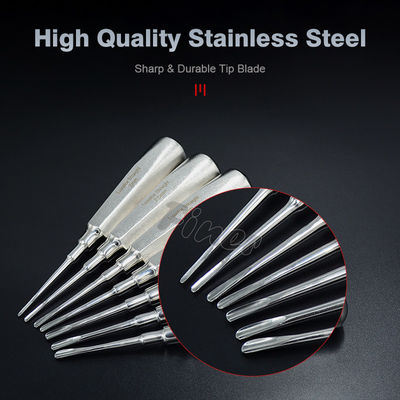 Stainless Steel Dental Surgical Instruments 7 Picece Molar Extraction Dental Root Elevator (công cụ phẫu thuật răng bằng thép không gỉ)