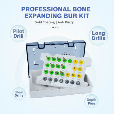 Một Bur Kit cho Osseodensification chuyên nghiệp xương mở rộng Bur Kit 24 miếng
