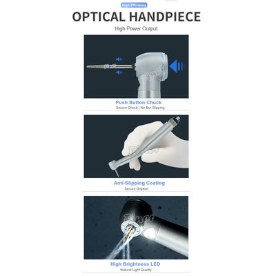 Thiết bị nha khoa tốc độ cao máy xoáy nha khoa nhanh tay với máy phát đèn LED