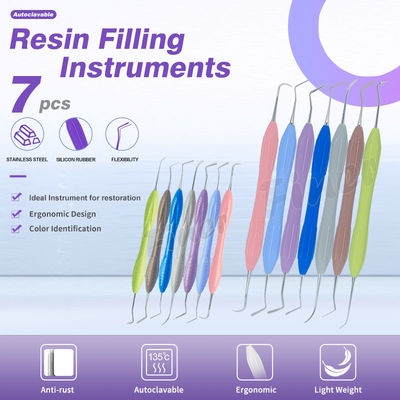 Dental Composite Resin Filling Dental Composite Filling Instruments Set Restoration Instruments Kit Các thiết bị để làm sạch răng