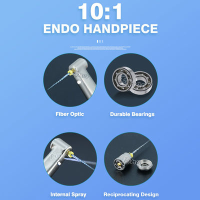 Sợi quang 10: 1 Đồ cầm tay nha khoa 10: 1 Đồ cầm tay nha khoa tốc độ thấp Endodontic Contra Angle