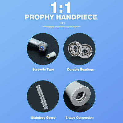Mắt đánh bóng bàn chải bàn tay Crew Prophy Tốc độ thấp Contra Angle Handpiece