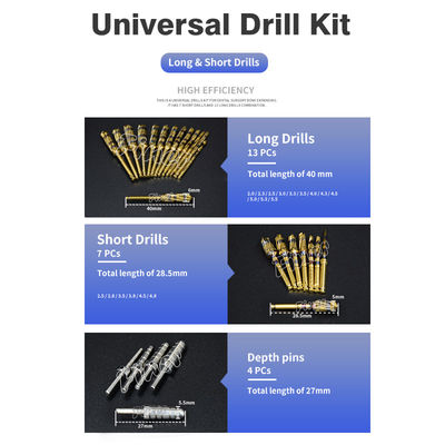Bộ khoan xác định xương cho cấy ghép răng Long &amp; Short Drill Kit